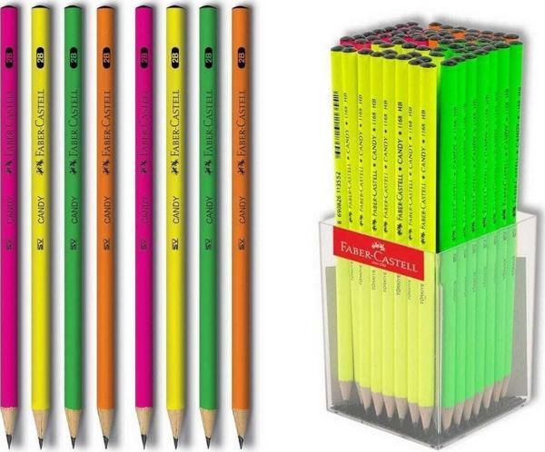 Faber-Castell Candy 2B Yuvarlak Kurşun Kalem 12 Li Paket (5244116802) - Image 1