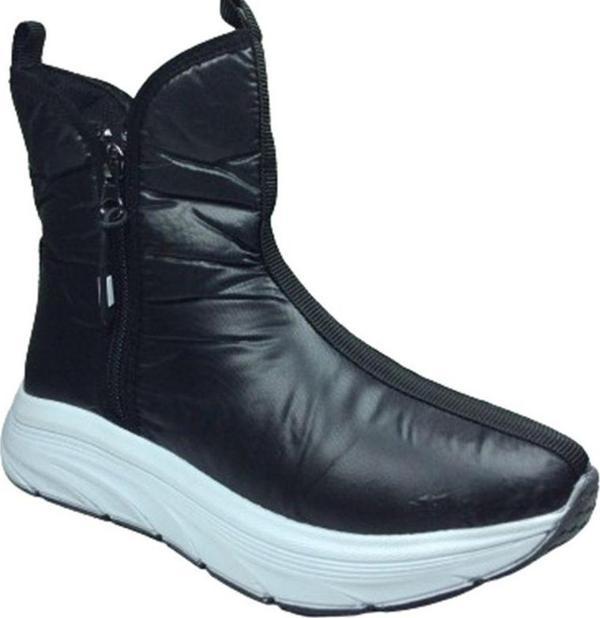 OrtopedikAL Womenly Style 2002 Kadın Siyah Kar Botu Paraşüt Kumaş Fermuarlı Su Geçirmez - Image 1