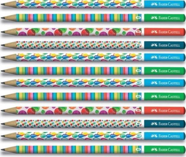 Faber-Castell Bubble 2B Yuvarlak Kurşun Kalem 12 Li Paket (5244119222) - Image 1