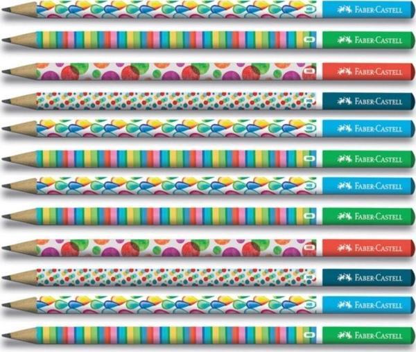 Faber-Castell Bubble 2B Yuvarlak Kurşun Kalem 12 Li Paket (5244119222) - Image 1