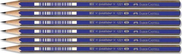 Faber-Castell 1221 Dereceli Resim Kalemi 5B 6 Lı Paket - Image 1