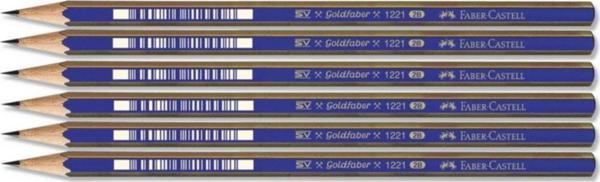 Faber-Castell 1221 Dereceli Resim Kalemi 2B 6 Lı Paket - Image 1