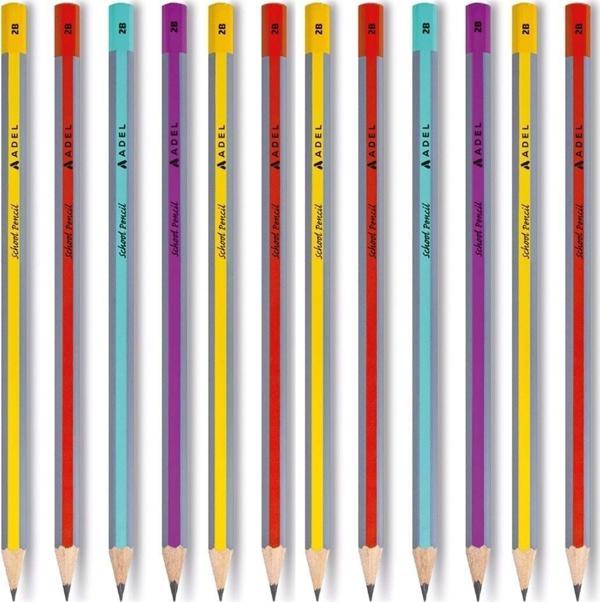 Adel School Pencil Okul Kalemi 2B Kurşun Kalem 12 Adet - Image 1
