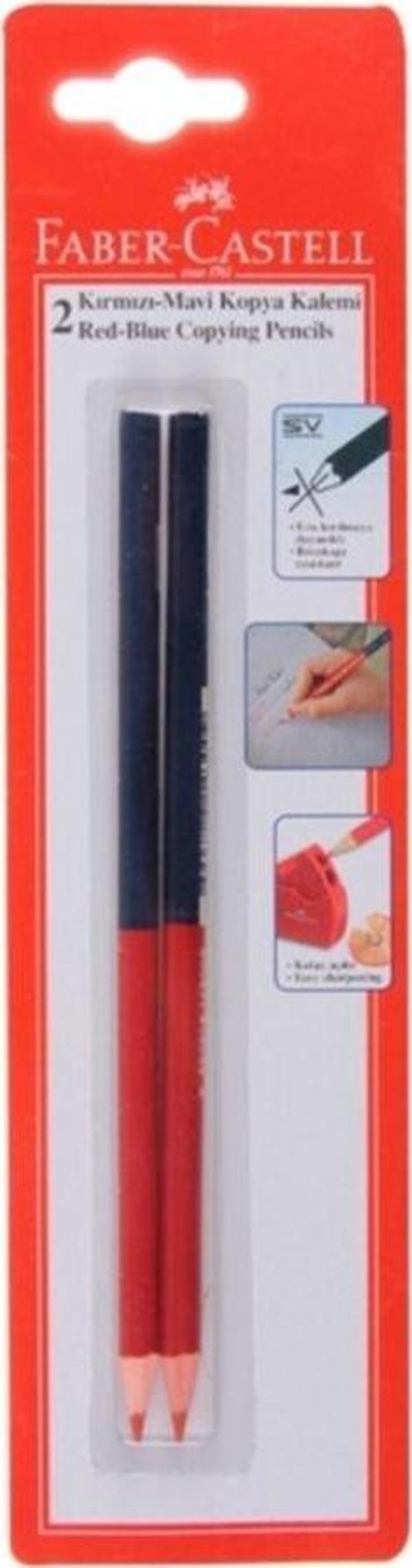 Faber-Castell Kırmızı-Mavi Kopya Kalemı 2'Li - Image 1