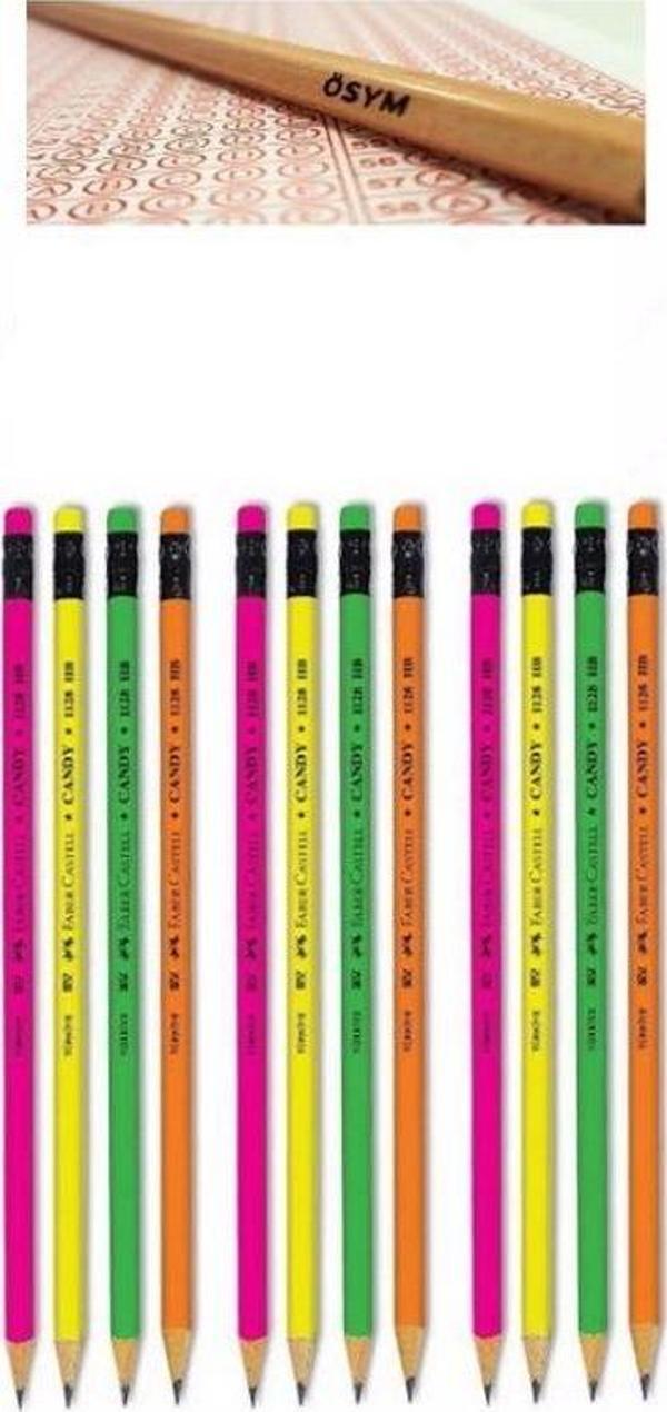Faber-Castell Candy Silgili 12 Adet Kurşun + Ösym Kurşun Kalem - Image 1