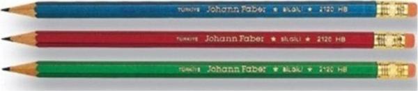 Faber-Castell Köşeli Mercanlı Silgili Kurşunkalem - Image 1
