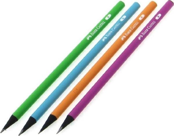 Faber-Castell Kurşun Kalem Yuvarlak 4 Adet Neon Kurşun Kalem B Dereceli Kurşun Kalem - Image 1