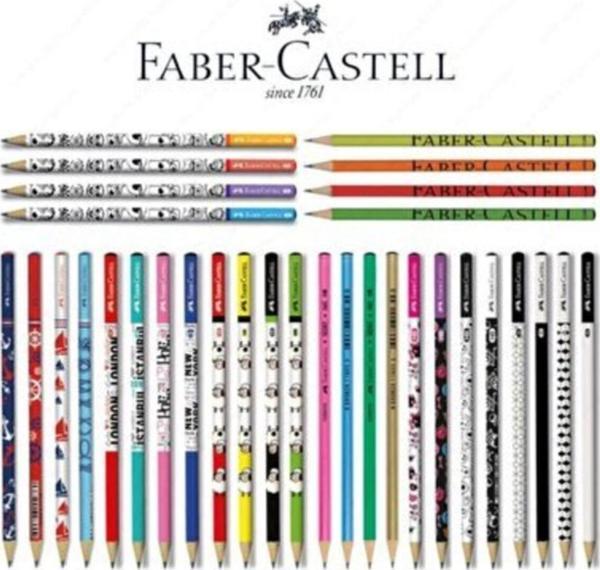 Faber-Castell L Lüx Mercanlı Karışık Yuvarlak Kurşun Kalem 12 Adet - Image 1