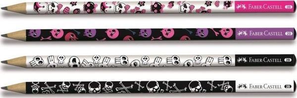 Faber-Castell Skull Kurşun Kalem ** 12 Adet+ 2 Adet F.C. Silgi Hediye - Image 1