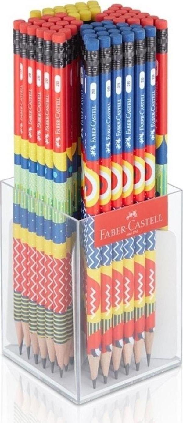 Faber-Castell Pattern Kurşun Kalem 2B Silgili (72'Li) - Image 1