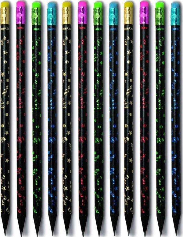 Faber-Castell Party Silgili Kurşun Kalem 12 Adet - Image 1