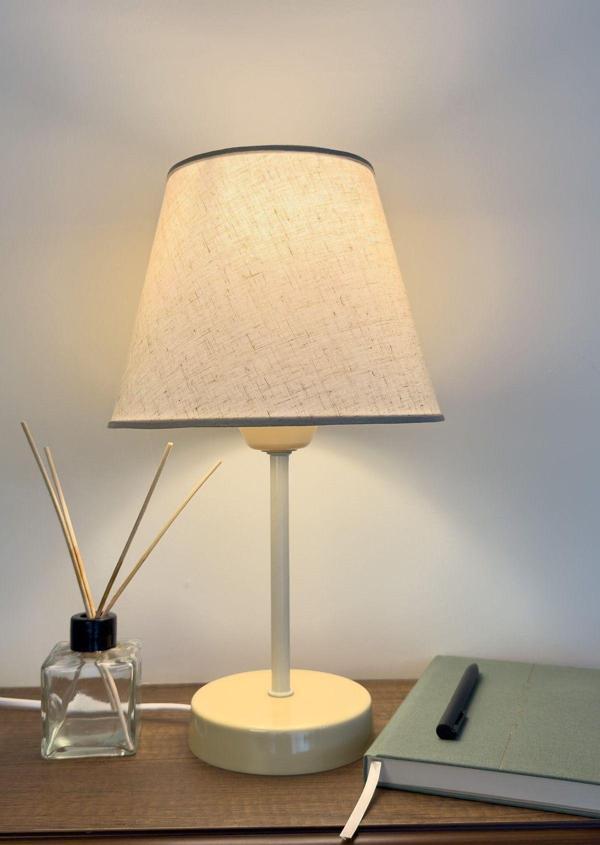 Vivido Home Dora Kumaş Krem Abajur - Image 1