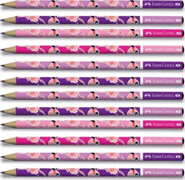 Faber-Castell Flamingo 2B Yuvarlak Kurşun Kalem 12 Li Paket - Image 1