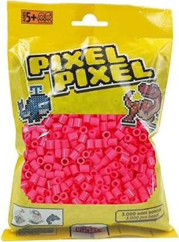 3000 Adet Midi Boncuk Koyu Pembe-Pixel Pixel PPB-3000-22 - Image 1