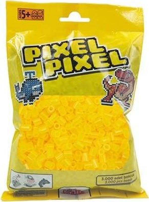 3000 Adet Midi Boncuk Şeffaf Sarı-Pixel Pixel PPB-3000-32 - Image 1