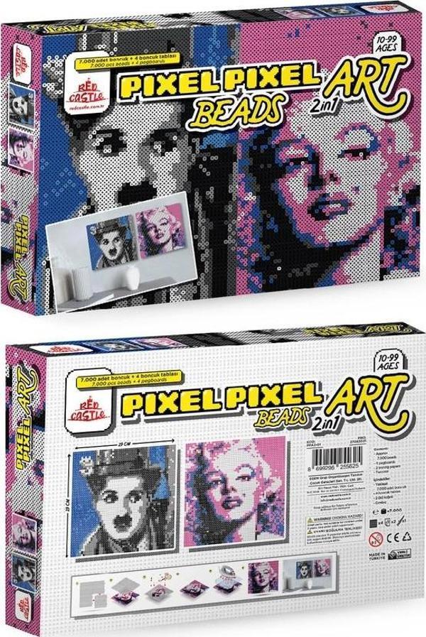 Yetişkin Boncuk Aktivite Seti(M,MONROE&C,CHAPLIN)-Pixel Pixel PPA02-01 - Image 1