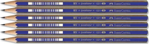 Faber-Castell 1221 Dereceli Resim Kalemi 4B 6 Lı Paket - Image 1