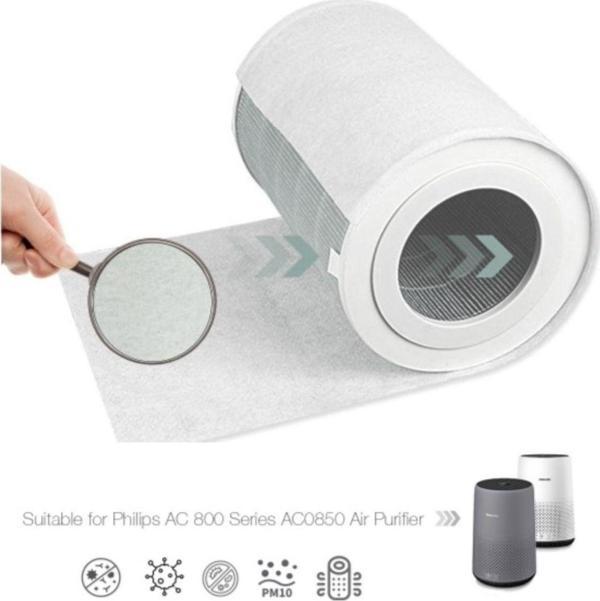 Purmed 10 Adet Philips FY0293/30 - AC0830, AC0850 Hava Temizleyici Uyumlu Toz Tutucu Ön Filtre - Image 1