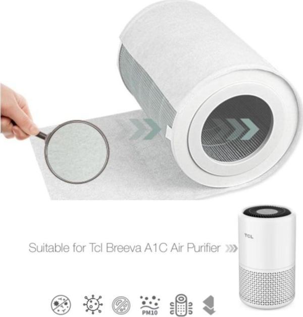 Purmed 10 Adet TCL Breeva A1C Hava Temizleyici Uyumlu Toz Tutucu Ön Filtre - Image 1