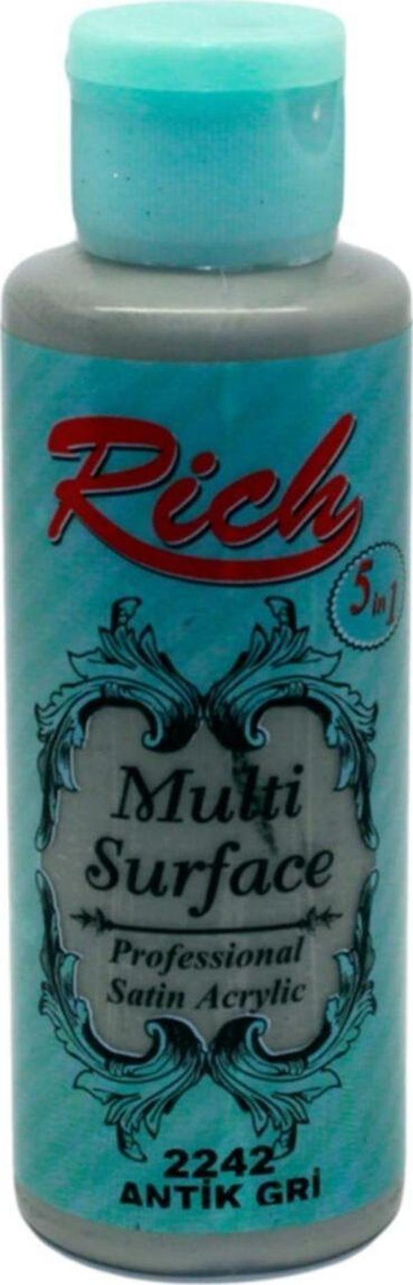 Multi Surface Mobilya Boyama - Her Yüzey Için Akrilik Boya 120 Cc. 2242 Antik Gri 1202242 - Image 1