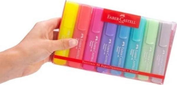 Faber-Castell Textliner 1546 Pastel Fosforlu Kalem 8`Li Poşet - Image 1