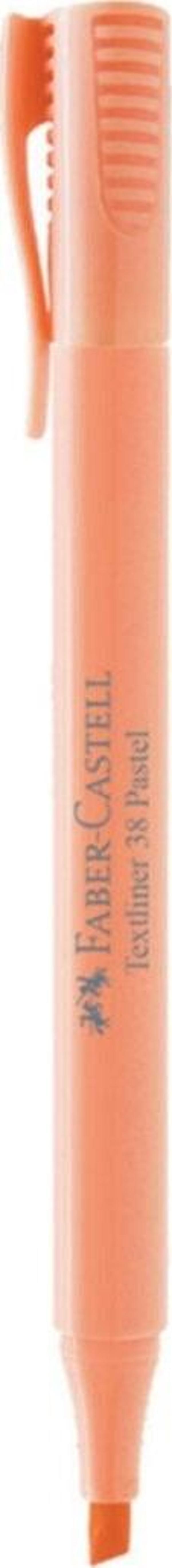 Faber-Castell 38 Coral Textliner Fosforlu Kalem Pastel Somon (F Uç) 15 81 11 (10 Lu Paket) - Image 1