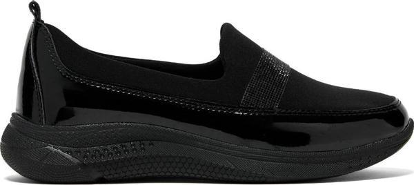 Tonny Black Kadın Siyah Rugan Rahat Kalıp Anne Ayakkabı - Image 1