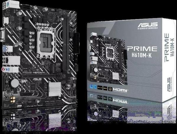 Asus Prıme H610m-k, 2xddr5, M.2, D-sub, Hdmı, 12-13.nesil, Lga1700 Soket, Anakart - Image 1