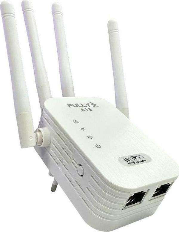 Fully A18 Wifi Repeater Access Point 300Mbps 4Antenli WPS Özellikli - Image 1