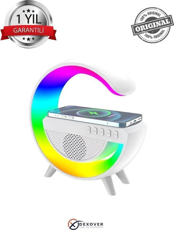Aggıy Bluetooth Hoparlör 15W Kablosuz Wireless Şarj Rgb Masa Gece Lambası Radyo Müzik Çalar Ag-2301 - Image 1