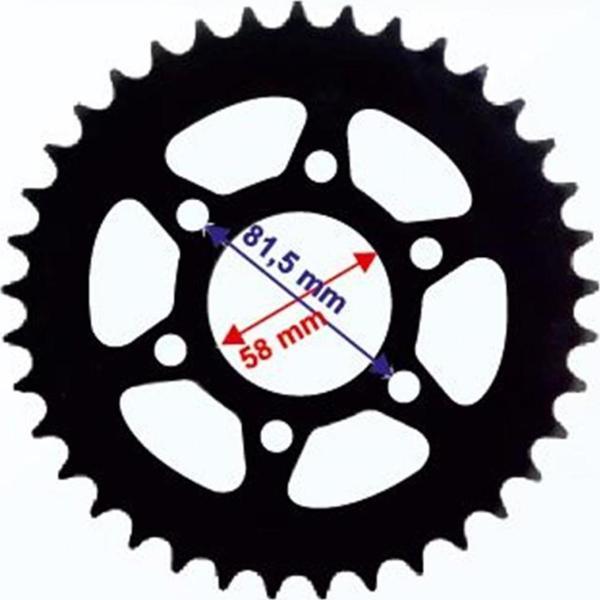 Motospartan Arka Dişli 37t Bajaj Pulsar Ns200 Öm (iç Çap 58 Mm 6 Delikli) (520 Zincir İçin) - Image 1