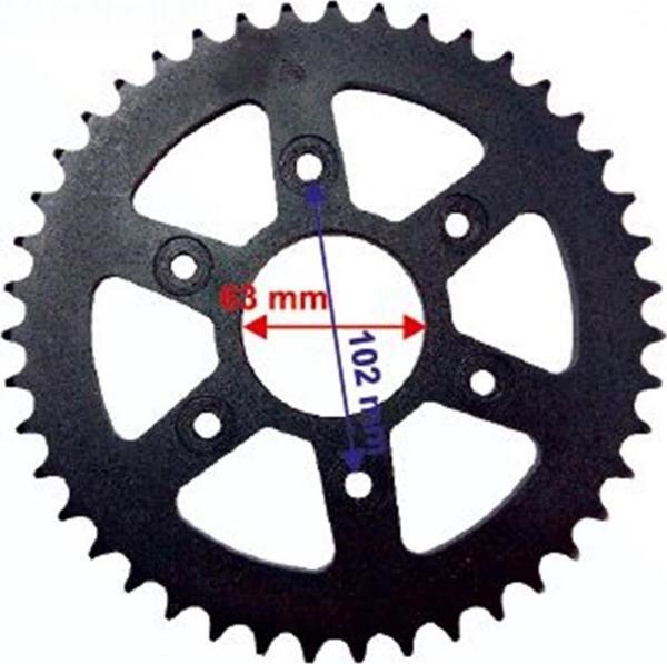 Motospartan Arka Dişli Bajaj Dominar 400 Ktm Duke 390 43t - 520 İç 63mm 6 Delikli Ind Öm - Image 1