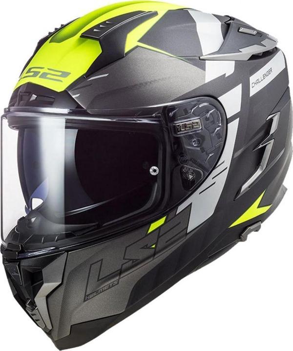 Ls2 Challenger Allert Kapalı Kask Mat Tıtanıum-neon Sarı 2X-LARGE - Image 1