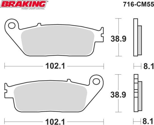Brakıng Fren Balatası Sinter 715cm55 Ön Yamaha Yzf-r 125 Xt 660 Z Ktm Exc 250 400 450 500 Adventure  - Image 1
