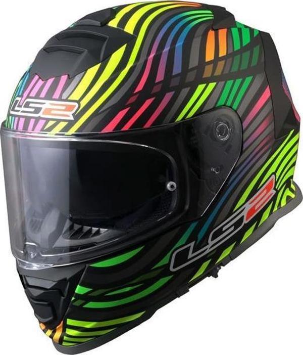 Ls2 Storm 2 Power Kapalı Kask Mat Siyah-gökkuşağı MEDIUM - Image 1