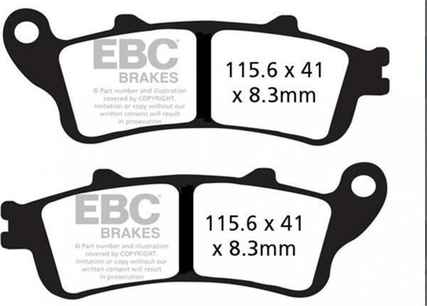 Ebc Fren Balatası Sinter Fa261hh Fjs400 Fjs600 Nt650 700 Vfr800 Xl1000 St1100 1300 Gl1800 135 - Image 1