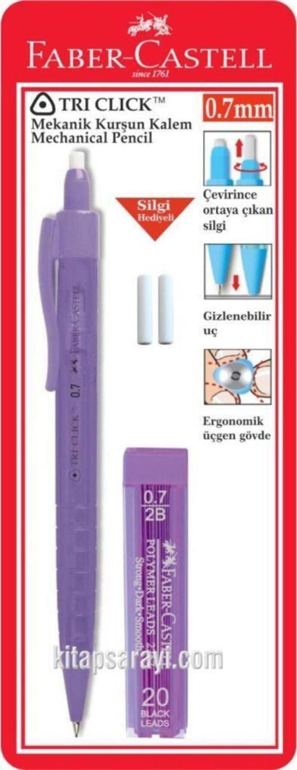 Faber-Castell 0.7 Mm Tri Click Versatil Kalem Seti Mor - Image 1
