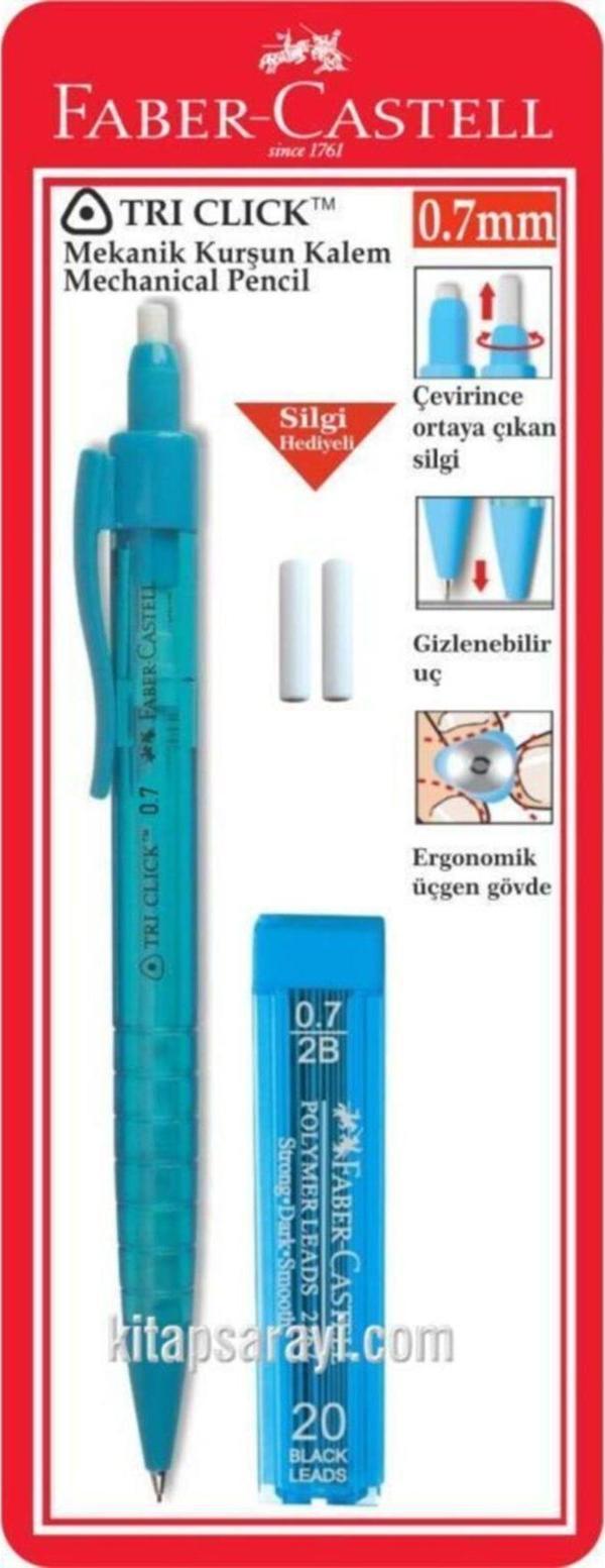 Faber-Castell 0.7 Mm Tri Click Versatil Kalem Seti Mavi - Image 1