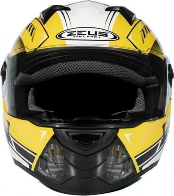 Zeus Zs-811a Al41 Kapalı Kask Sarı-beyaz LARGE - Image 1
