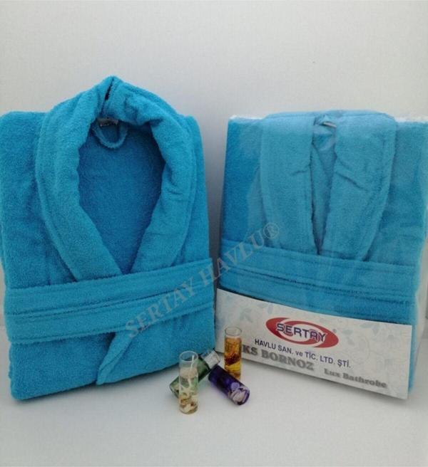 Bukle Lüks Tek Bornoz %100 Pamuk - Image 1