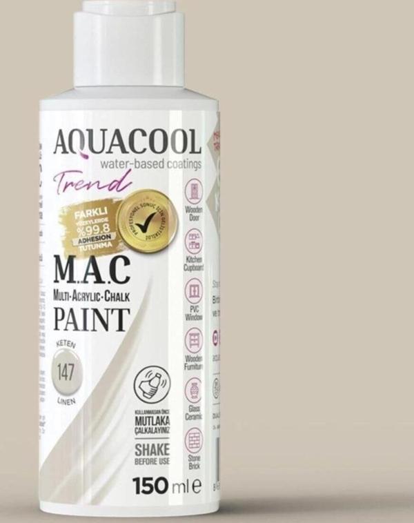 Aquacool Trend Su Bazlı Akrilik Dönüşüm Boyası 147 Keten 150ml - Image 1