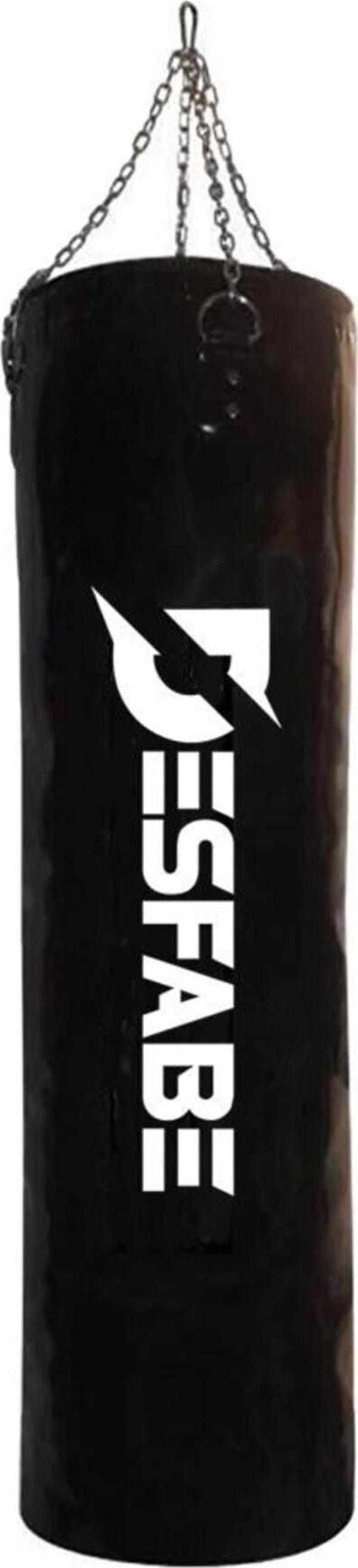 Desfabe Boxing Star 120X32 Cm Zincirli Boks Kum Torbası Siyah - Image 1