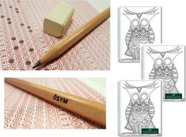 Faber-Castell Natural Ösym Kurşun Kalemi 30"Lu 2,5 B 100 Yp Çizgili Defter A4 3 Adet - Image 1