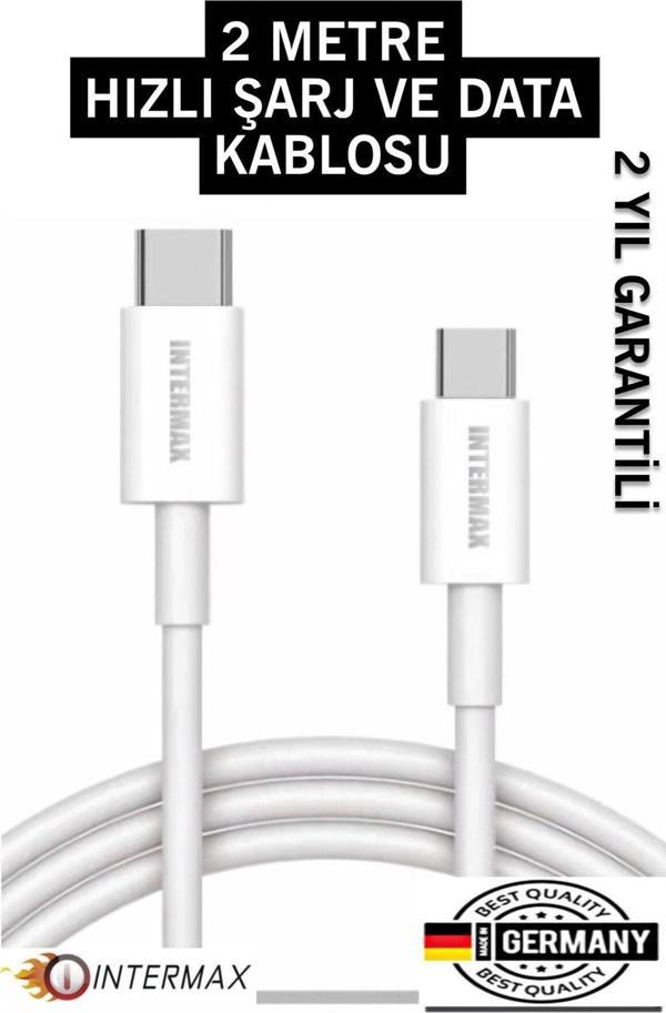 Iphone Uyumlu 2metre Type-c To Type-c Hızlı Şarj Ve Data Kablosu- 15-pro-promax- 16-pro-promax - Image 1
