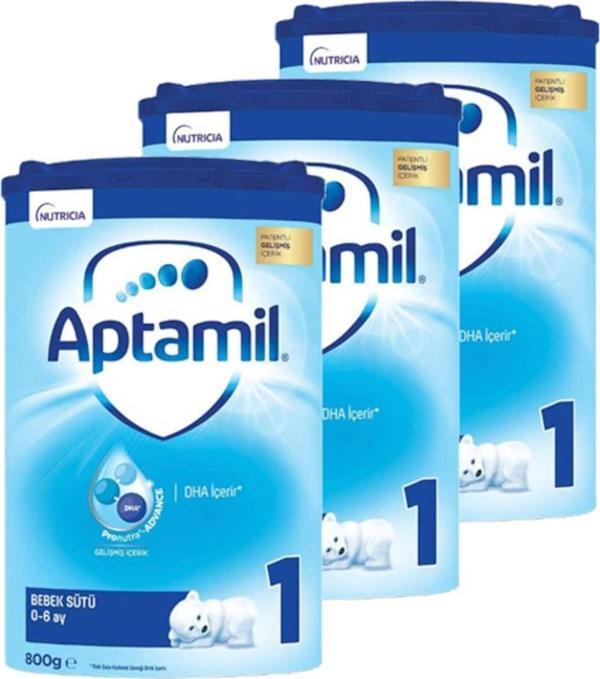 Aptamil 1 Akıllı Kutu Bebek Sütü 800 gr x 3 Adet - Image 1
