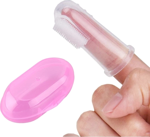 Markapet Kedi ve Köpek Parmak Diş Fırçası 5.5 cm Pembe - Image 1