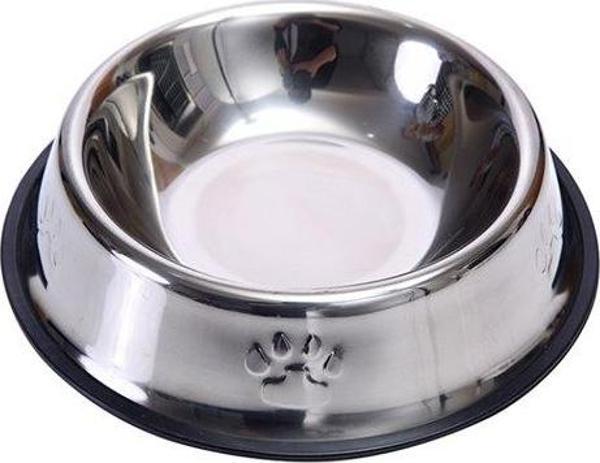 Markapet Pati Desenli Çelik Mama ve Su Kabı 8 Oz 250 ml 15 cm - Image 1