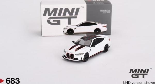 Mini GT BMW M4 CSL Alpine White 683 - Image 1
