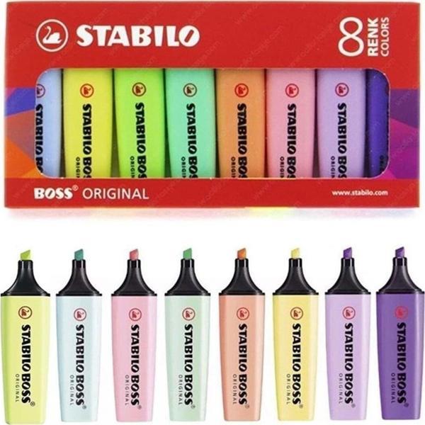 Stabilo Fosforlu Kalem Boss Original Işaretleme Kalemi 8 Li Paket - Image 1