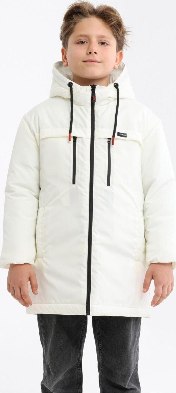 Erkek Çocuk Taş Elyaflı Kapüşonlu Rüzgar Geçirmez Şişme Kışlık Mont - Image 1